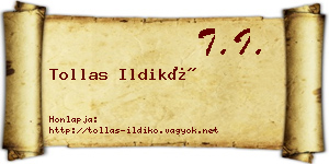 Tollas Ildikó névjegykártya