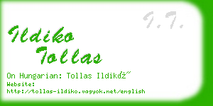 ildiko tollas business card